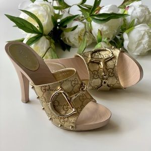 Authentic Gucci Horsebit Sandal Heels